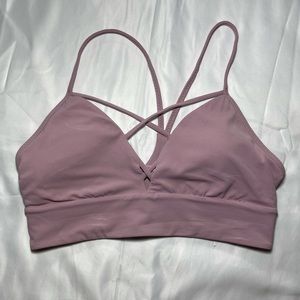 Lululemon Lavender Deep V neck Cross Cross Bra